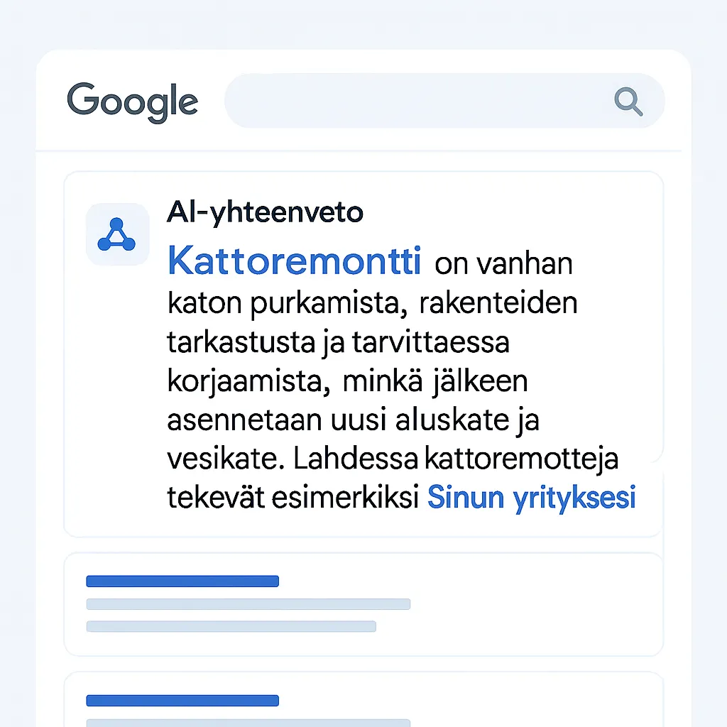 tekoälyoptimointi ai yhteenveto